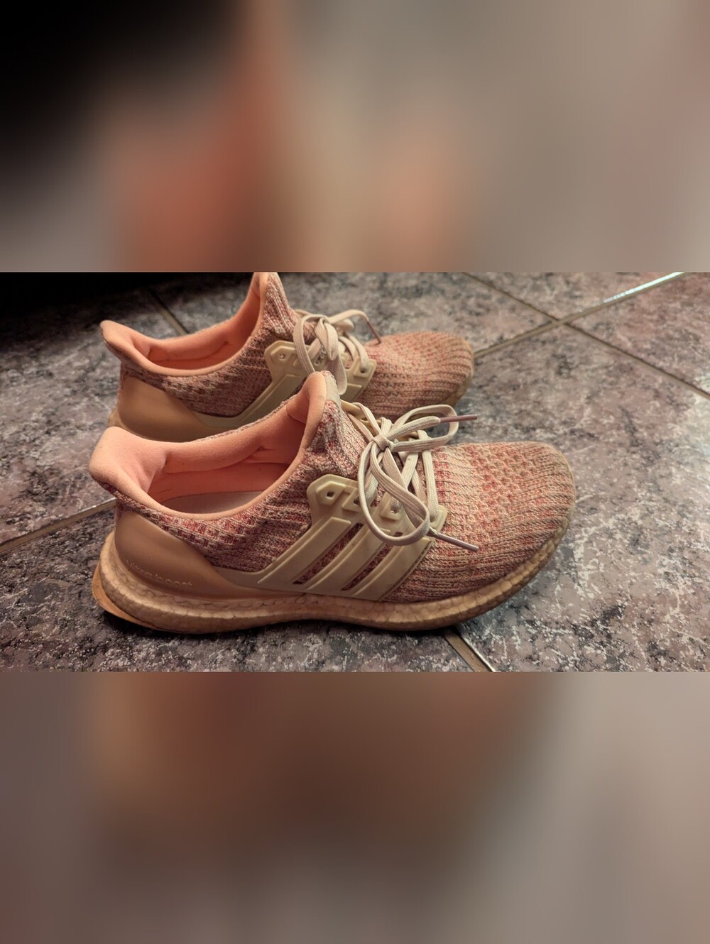 Women Adidas Ultraboost Athletic Shoes In Size 6.5 Beige (Fits Size 6.5-7.5)
